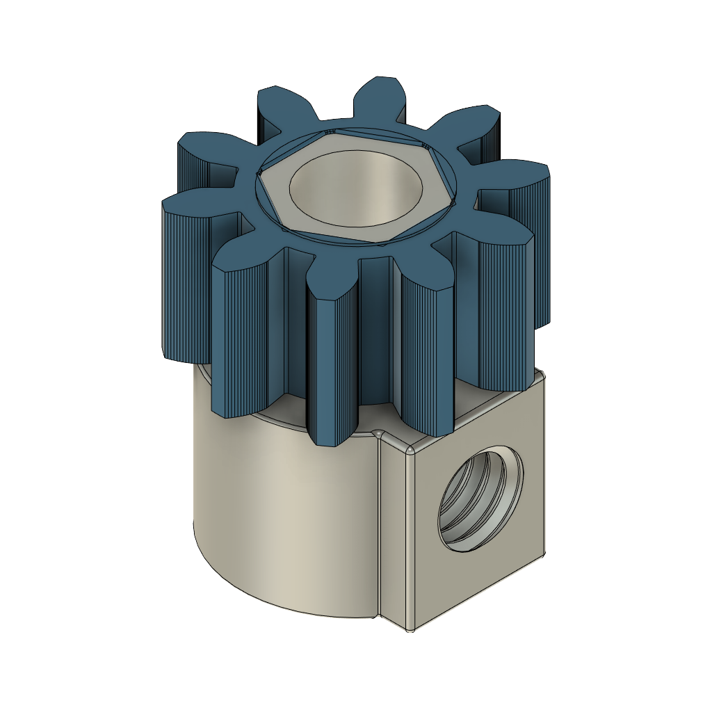 Gear 10 teeth with bushing module M1 | eitech® metal construction kits